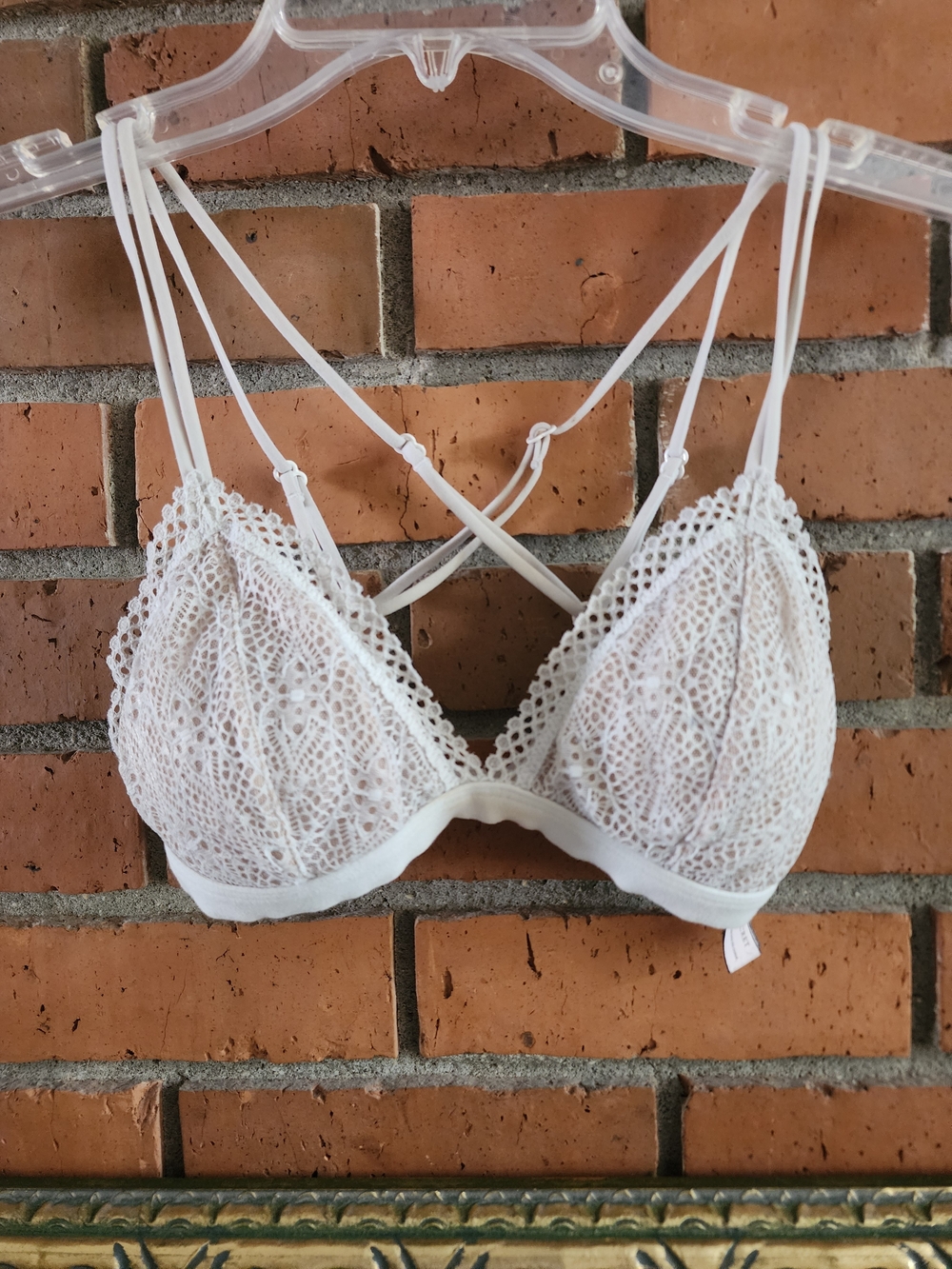 Victoria's Secret White Lace Crochet Bralette